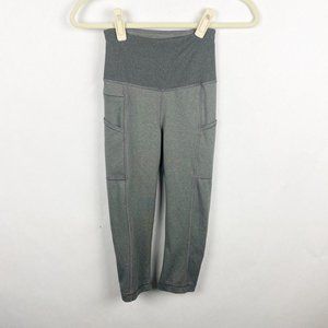 Patagonia Womens Lightweight Pack Out Cropped Leggings Gray Pockets Size XS